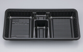 BS弁当-29 黒 透明蓋セット 弁当容器・幕の内容器・テイクアウト容器